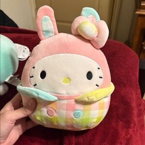 Hello Kitty Pastel Plush Toy with Pink and Yellow